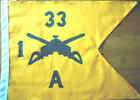 US Army A Co, 1st Bn 33rd Armored Brigade Guidon Flag