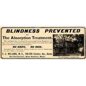   Eye Sanitarium West Newton   Original Print Ad