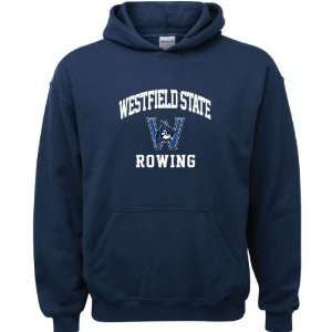  Westfield State Owls Navy Youth Rowing Arch Hooded 