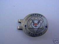 Golf Ball Marker Hat Clip DEPUTY SHERIFF 6 Star Badge  