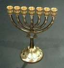 brass seven branch menorah with star of david new returns