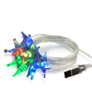 Crystal Sparkling Color Stars   USB Holiday LED Lights  