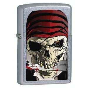  Zippo Pirate Skull Street Chrome Lighter