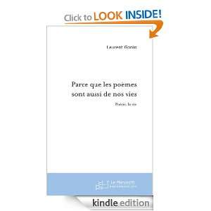 Parce Que les Poemes Sont Aussi de Nos Vies (French Edition) Gonin 