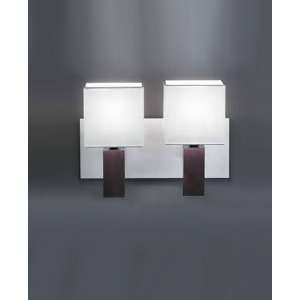 Maria double wall sconce   wenge wood, white cloth, 110   125V (for 