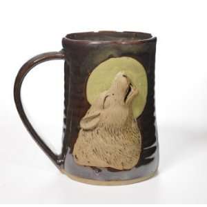 Wolf Coffee Mug 24 oz Tankard in Sage 3D 