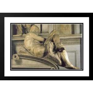  Michelangelo 24x18 Framed and Double Matted Tomb of 