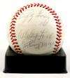 Yankee Old Timers Multi Signed Baseball DiMaggio Ford Murcer Gomez JSA 