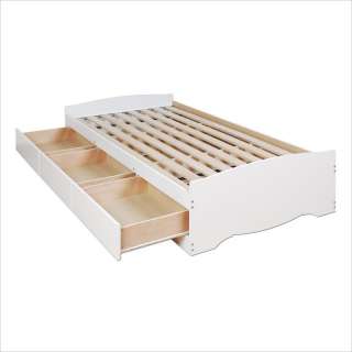 Prepac Monterey White Queen Wood Platform Bedroom Set  