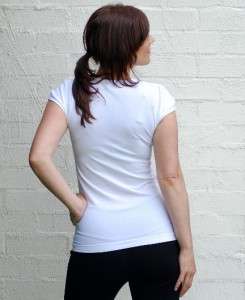   cap sleeve scoop neck t shirt white m l au uk 12 14 rrp $ 44 95