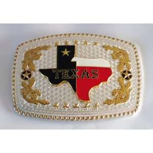  The State of Texas Map Western Style Belt Buckle 