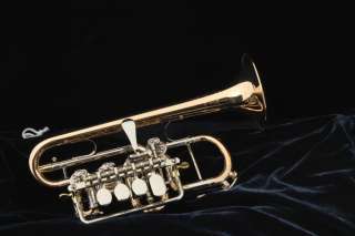   Meister Johannes Rotary Valve Piccolo Trumpet 8111 Gold Brass, Lacquer