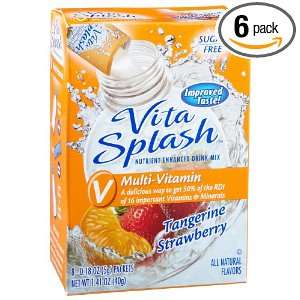 Vita Splash Multi Vitamin Sugar Free Drink Mix, Tangerine Strawberry 