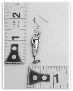 Mermaid Earrings with French Wire   Sterling Silver  