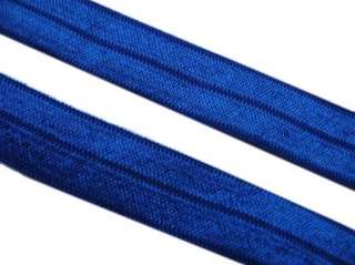 10y shiny foldover elastic 5/8 Headband FOE Royal Blue L015  