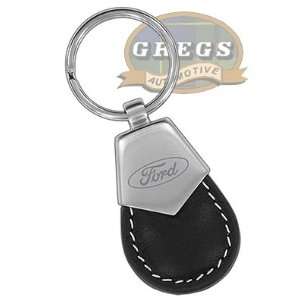  Ford Key Chain Keychain Key Ring Black Leather Automotive