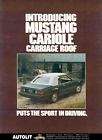 1979 Ford Mustang ASC Cariole Carriage Roof Brochure