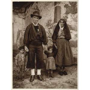  1925 Alberca Spain Costume Folk Dress Woman Man Child 