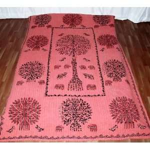 Unique Tree of Life Patch Work Cotton Bed Sheet Bedspread 
