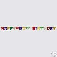 90th Birthday Party (Age 90) HAPPY JOINTED BANNER SIGN  