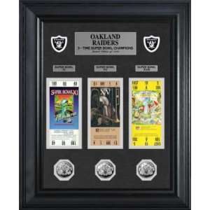  Oakland Raiders Super Bowl Ticket and Game Coin Collection 