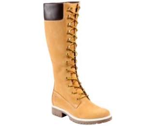   14 Inch Premium Waterproof Boots Wheat Nubuck Leather Womens  