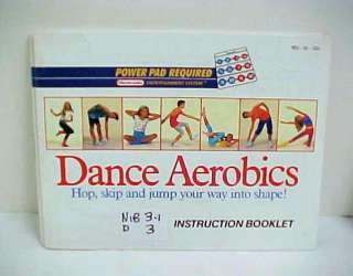 NINTENDO  DANCE AEROBICS INSTRUCTIONS FOR A PAD GAME NIB3001  