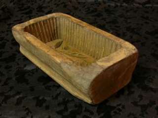 Item #9436 Autique Hand Carved German Butter Mold