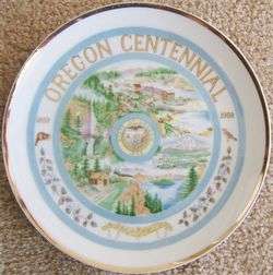 Vintage OREGON CENTENNIAL STATE PLATE 1859 to 1959  