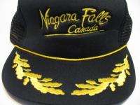 vintage UNWORN NIAGARA FALLS 80s MESH SNAPBACK TRUCKER HAT retro cap 