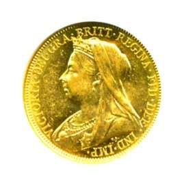 1901 M AUSTRALIA VICTORIA GOLD COIN SOVEREIGN ANACS CERTIF GENUINE 