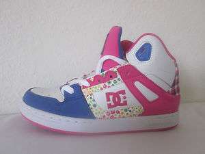 DC GIRL REBOUND WHITE CRAZY PINK YOUTH SHOES  