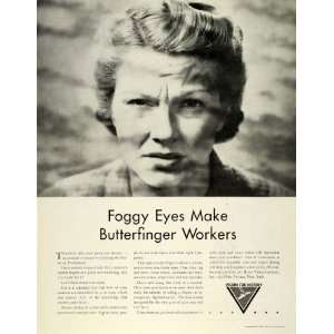  1942 Ad Better Vision Institute WWII War Production 