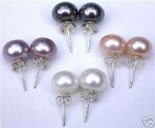 Pairs 8 9mm Multicolor Akoya Cultured Pearl Earring  