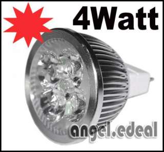 10x Red MR16 4 watt 12V LED Spot Light Bulb Lamp 4X 1W  