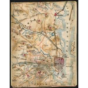  Civil War Map Map of Alexandria, Virginia