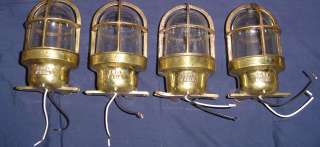 Original Cast Brass Passageway Nautical Ship Lights   Polished 