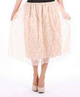 Flowery Lace Ballerina Tutu Tulle Long Skirt 2 Colors  