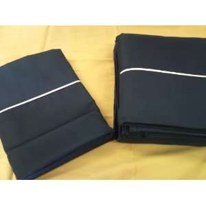   Waterbed Sheet Set with Free Stay Tuck Poles   Navy