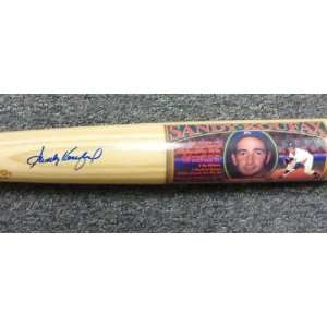 Signed Sandy Koufax Baseball Bat   Cooperstown Psa Coa   Autographed 