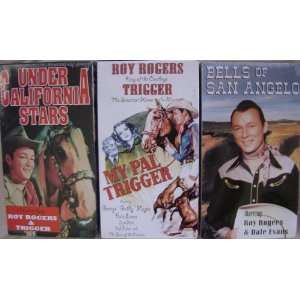  Roy Rogers 3pc VHS Videos My Pal Trigger, Bells of Angelo 