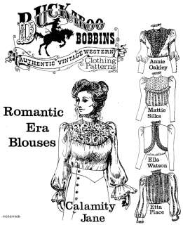Victorian Romantic Era Blouses in 5 Styles Pattern 6 24  