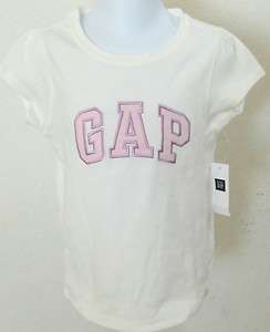 Baby Gap Girls White Logo T Shirt NWT Size 4T  