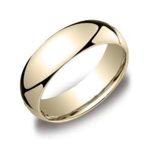    Mens 7mm 10k Yellow Gold Comfort Fit Band Size 11 Jewelry