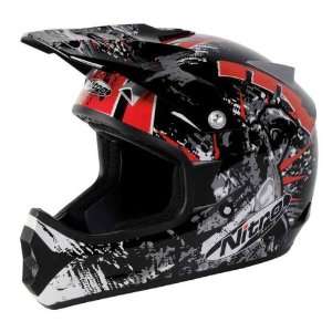  Nitro Extreme MX Youth Black/Red Motocross Helmet   Size 