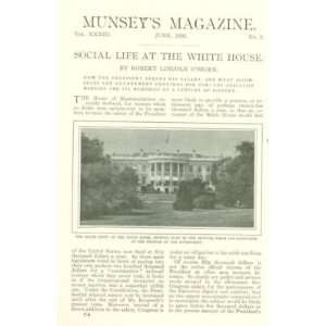   Social Life At White House President Washington DC 