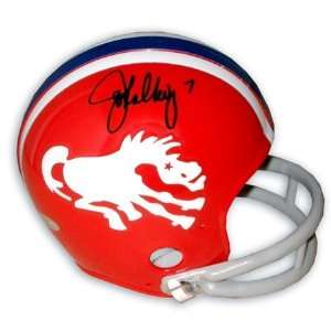 John Elway Denver Broncos Autographed Throwback Replica Mini Helmet 