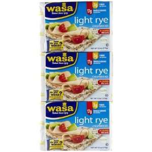 Wasa Crispbread, Light Rye, Boxes, 9.5 oz, 3 ct (Quantity of 3)