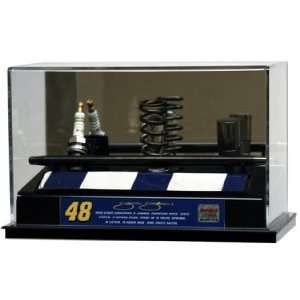  Jimmie Johnson race used 5 Parts and Display Case