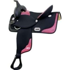  Abetta Gator Saddle 15In Black w/Pink